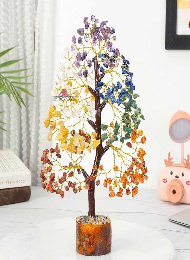 Improvhome Money Tree - Healing Crystals - Small Show Pieces for Shelves - Decorative Tree - 7 Chakra Tree - Desktop Decoration Items - Spiritual Gifts (150 Beads) - Image 4